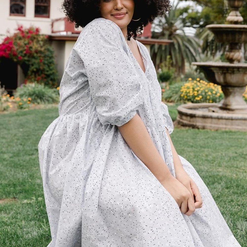 Tradlands Augusta Floral Dress in Cloud